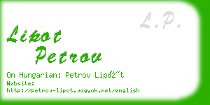 lipot petrov business card